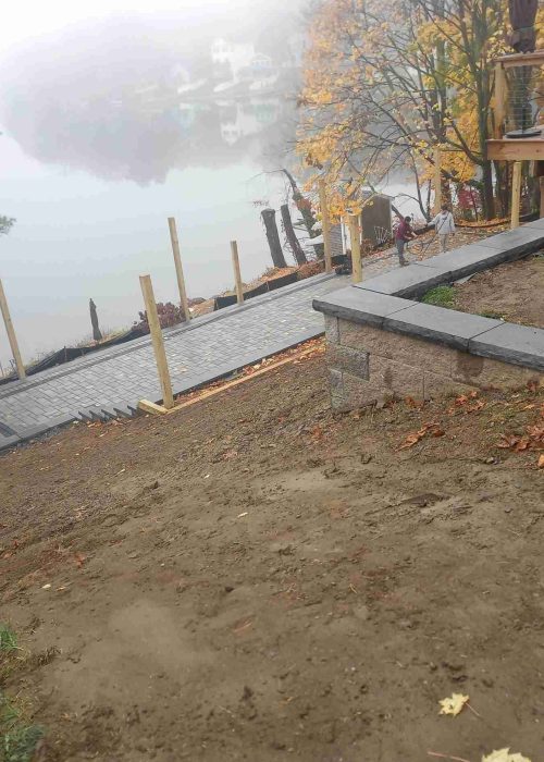 Patio installed on the King property