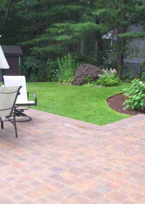 Back patio with deck furniture