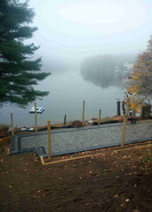 Patio installed on the King property