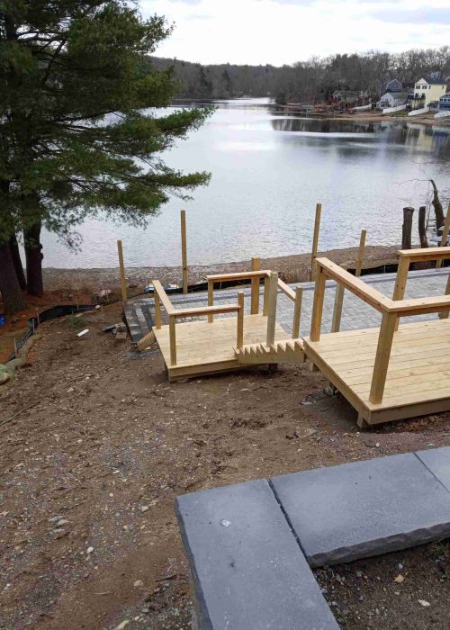 Stairs installed on the king property