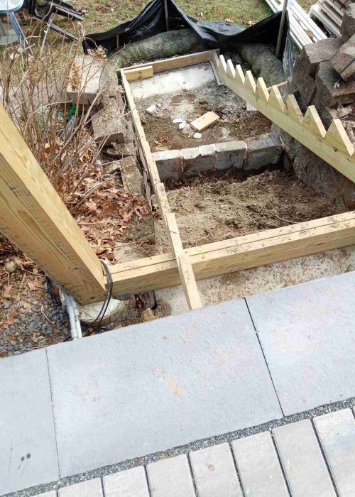 Stairs installed on the king property