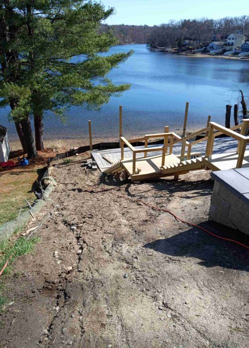 Stairs installed on the king property