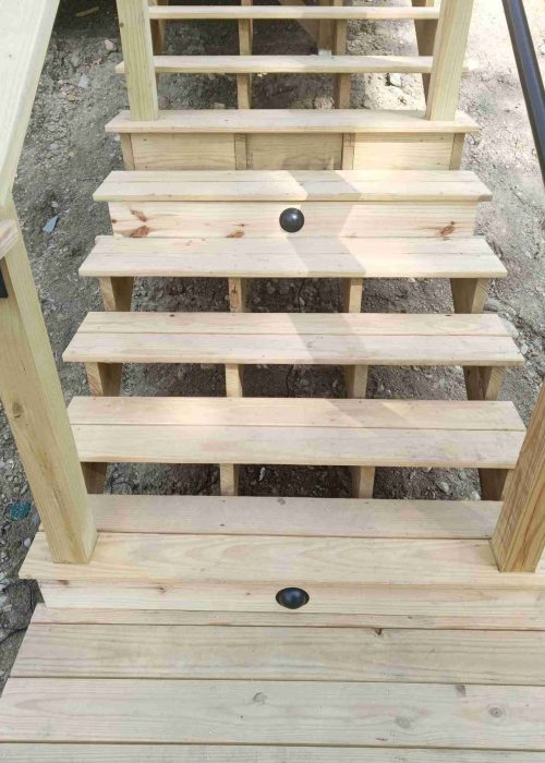 Stairs installed on the king property